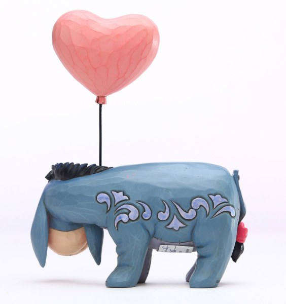 EEYORE WITH HEART BALLOON - DISNEY TRADITIONS