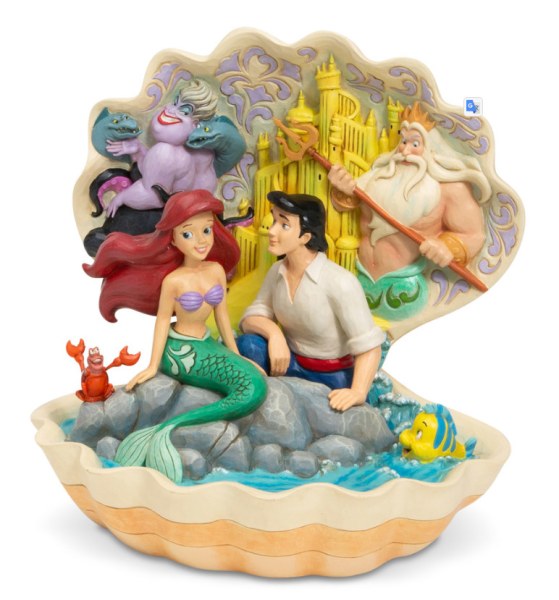 ARIEL AND ERIC IN THE SHELL - DISNEY TRADITIONS