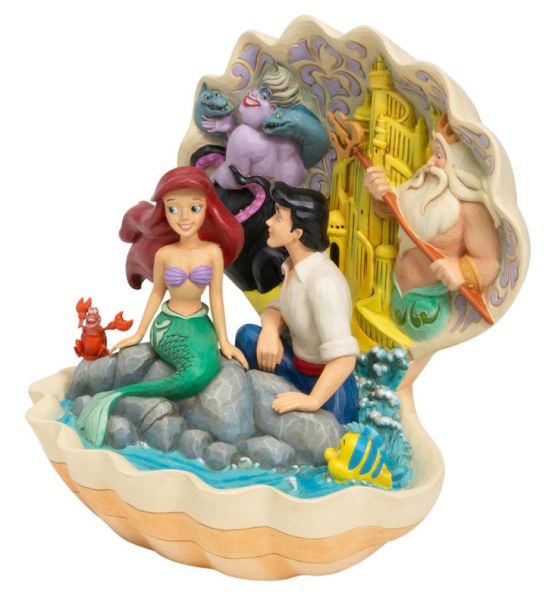 ARIEL AND ERIC IN THE SHELL - DISNEY TRADITIONS