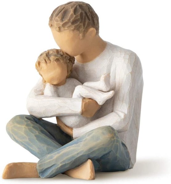 FATHER AND HIS YOUNG CHILD - WILLOW TREE