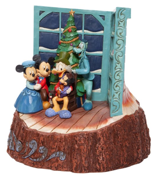 MICKEY WOODCARVED CHRISTMAS CAROL - DISNEY TRADITIONS