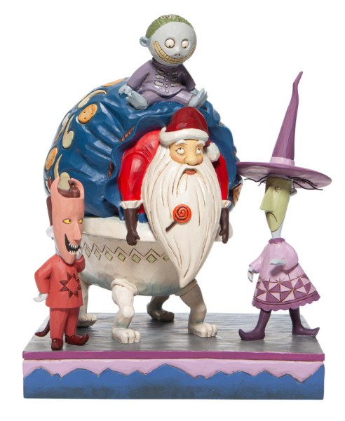 LOCK SHOCK AND BARREL WITH SANTA - DISNEY TRADITIONS