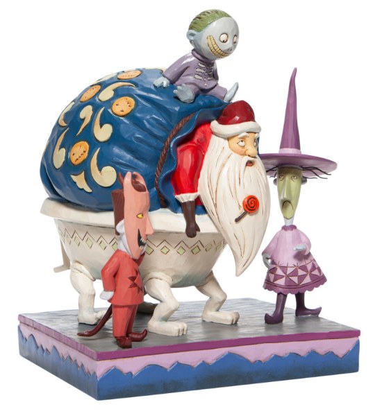 LOCK SHOCK AND BARREL WITH SANTA - DISNEY TRADITIONS