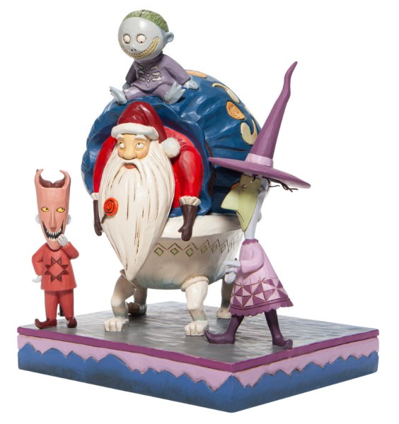 LOCK SHOCK AND BARREL WITH SANTA - DISNEY TRADITIONS