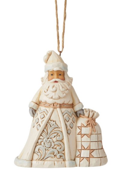 SANTA CLAUS AND HIS BAG OF TOY PENDANTS - JIM SHORE