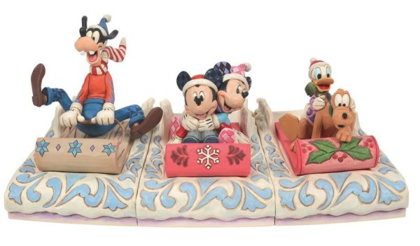 MICKEY AND MINIE IN SLEDGE - DISNEY TRADITIONS