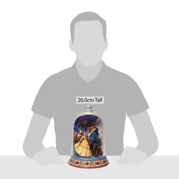 BEAUTY AND THE BEAST PINK DIORAMA - DISNEY TRADITIONS