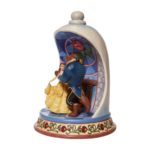 BEAUTY AND THE BEAST PINK DIORAMA - DISNEY TRADITIONS