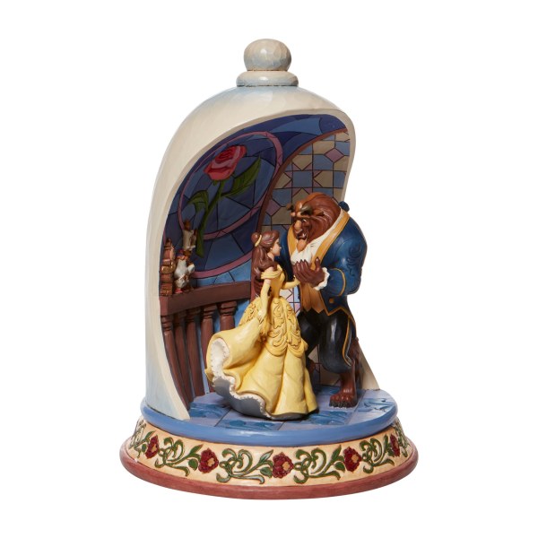 BEAUTY AND THE BEAST PINK DIORAMA - DISNEY TRADITIONS