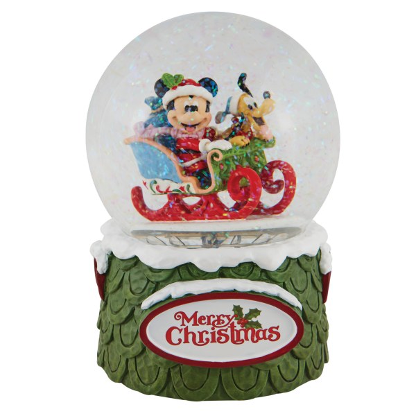 SNOW GLOBE MICKEY AND PLUTO - DISNEY TRADITIONS