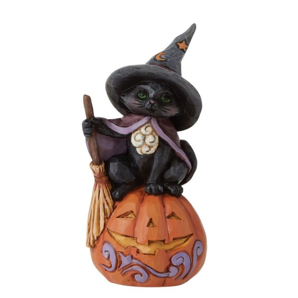 CAT ON A MINI PUMPKIN JIM SHORE HEARTWOOD CREEK