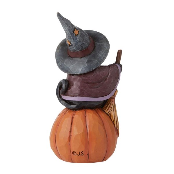 CAT ON A MINI PUMPKIN JIM SHORE HEARTWOOD CREEK
