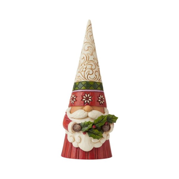 CHRISTMAS GNOME HOLDING HOLLY JIM SHORE HEARTWOOD CREEK