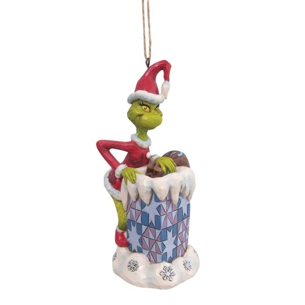 ORNAMENT GRINCH CLIMBING INTO CHIMNEY - JIM SHORE GRINCH
