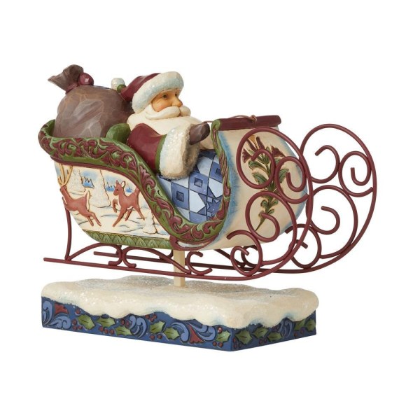 VICTORIAN SANTA CLAUS IN SLEDGE JIM SHORE HEARTWOOD CREEK