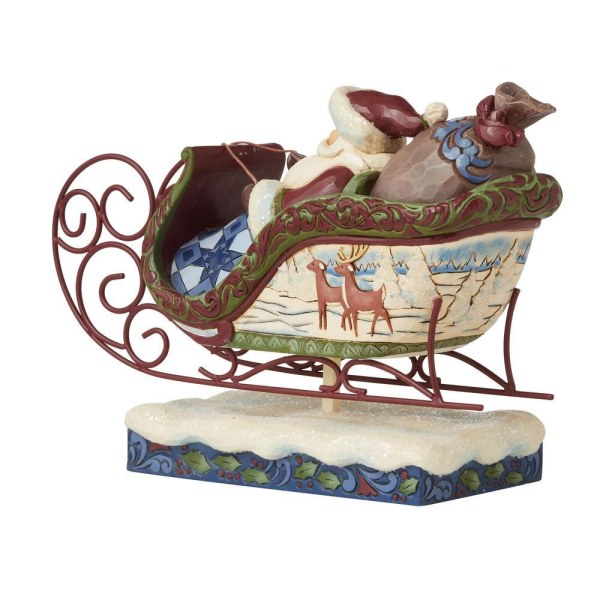 VICTORIAN SANTA CLAUS IN SLEDGE JIM SHORE HEARTWOOD CREEK