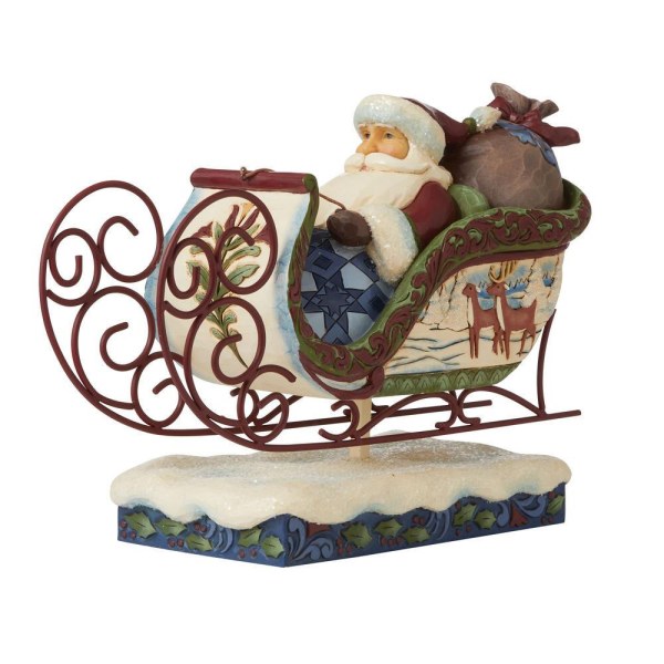 VICTORIAN SANTA CLAUS IN SLEDGE JIM SHORE HEARTWOOD CREEK