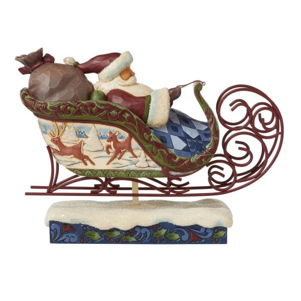 VICTORIAN SANTA CLAUS IN SLEDGE JIM SHORE HEARTWOOD CREEK