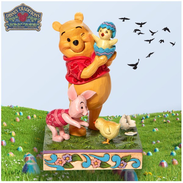 WINNIE & PIGLET WITH A CHICK - DISNEY TRADITIONS