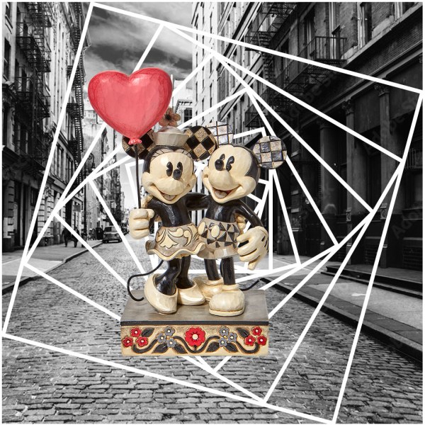 MICKEY & MINNIE HEART BALLOON - DISNEY TRADITIONS