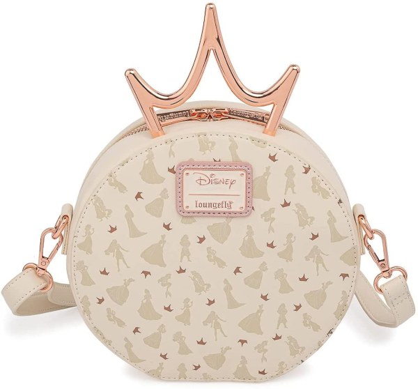 DISNEY PRINCESSES CROSSBODY BAG (METAL CROWN) - DISNEY LOUNGEFLY