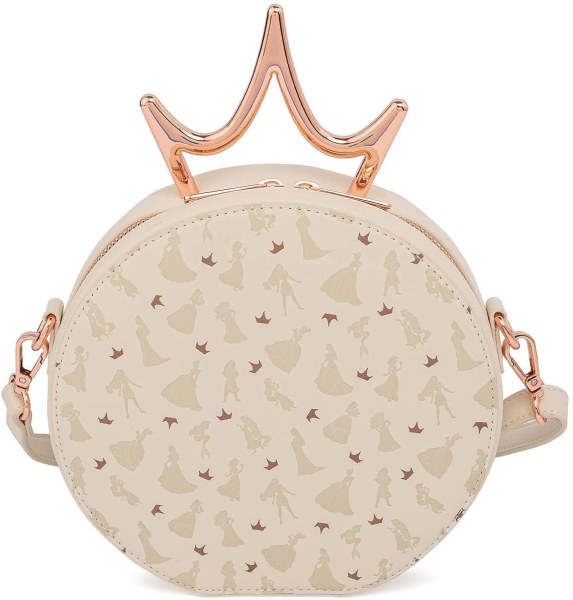 DISNEY PRINCESSES CROSSBODY BAG (METAL CROWN) - DISNEY LOUNGEFLY