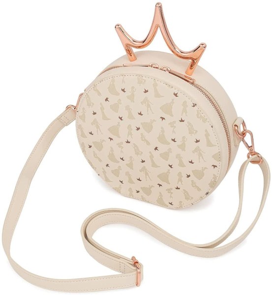 DISNEY PRINCESSES CROSSBODY BAG (METAL CROWN) - DISNEY LOUNGEFLY