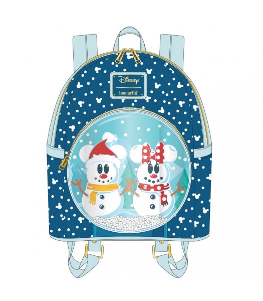 MICKEY & MINNIE SNOW GLOBE MINI BACKPACK - DISNEY LOUNGEFLY