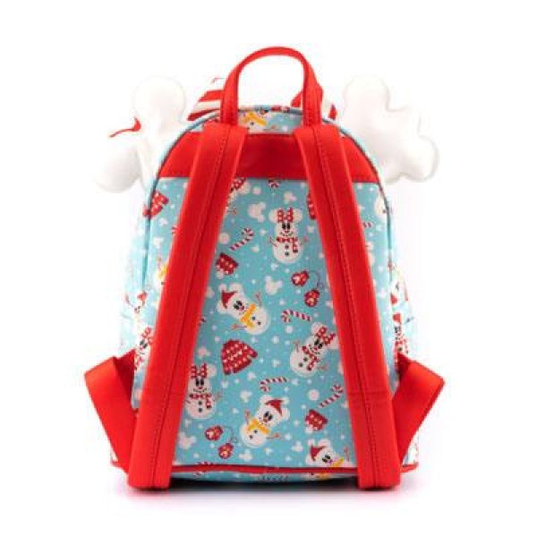 MINI BACKPACK AND HEADBAND MICKEY & MINNIE SNOWMEN - DISNEY LOUNGEFLY