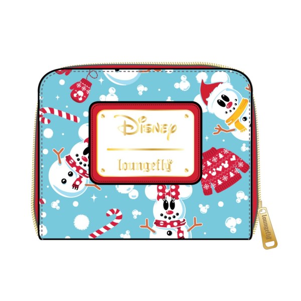 MICKEY & MINNIE SNOWMAN WALLET - DISNEY LOUNGEFLY