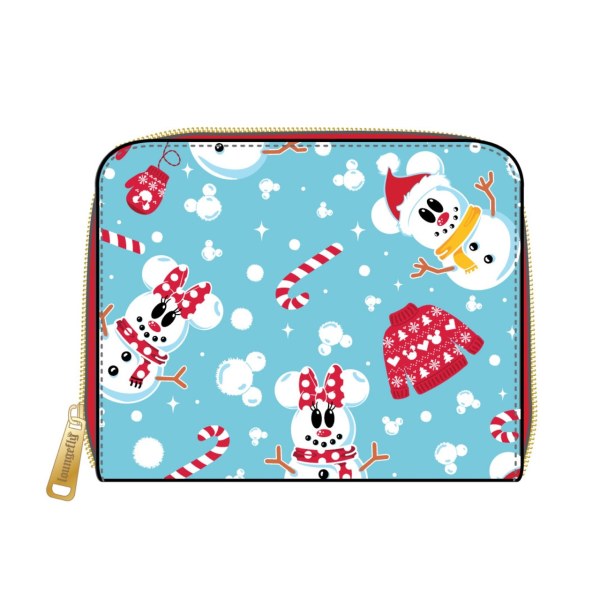 MICKEY & MINNIE SNOWMAN WALLET - DISNEY LOUNGEFLY