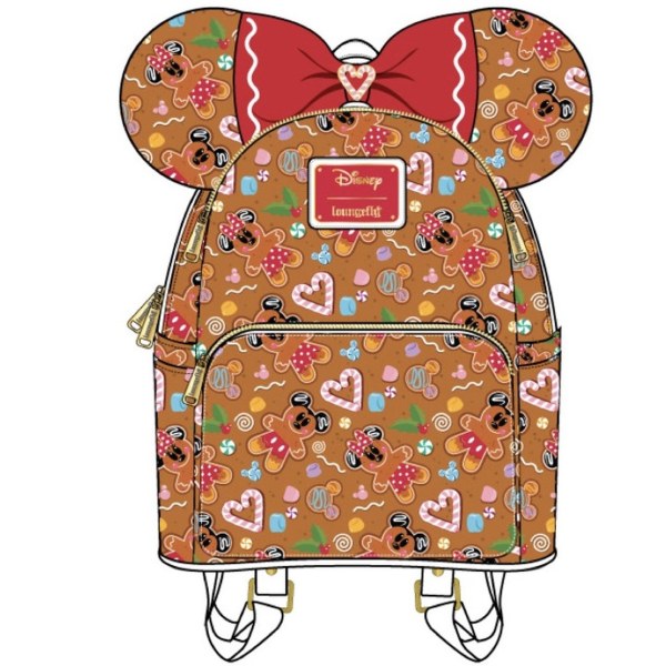 MINI BACKPACK AND HEADBAND MICKEY & MINNIE GINGERBREAD - DISNEY LOUNGEFLY