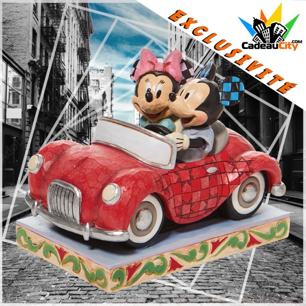 MICKEY & MINNIE IN CAR - DISNEY TRADITIONS