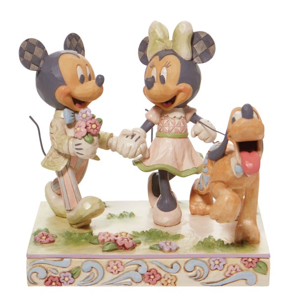 MICKEY, MINNIE AND PLUTO WHITE WOODLAND - DISNEY TRADITIONS
