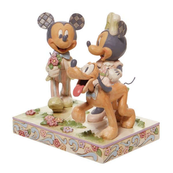 MICKEY, MINNIE AND PLUTO WHITE WOODLAND - DISNEY TRADITIONS