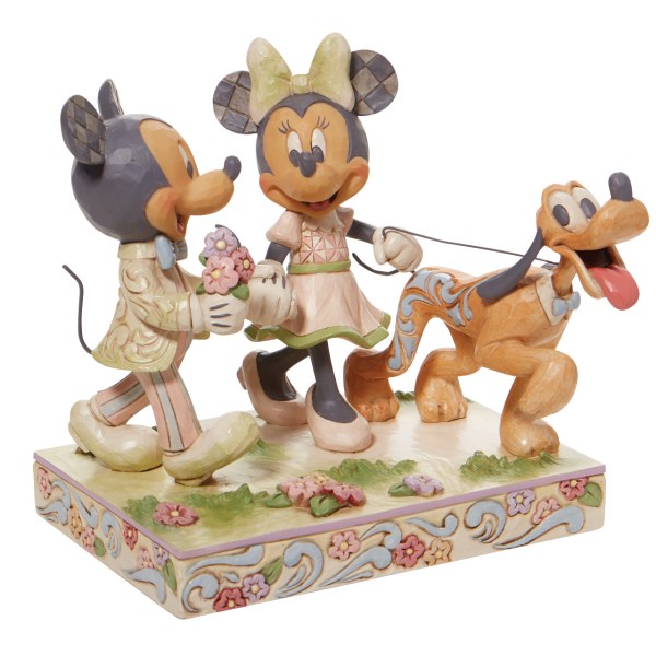 MICKEY, MINNIE AND PLUTO WHITE WOODLAND - DISNEY TRADITIONS