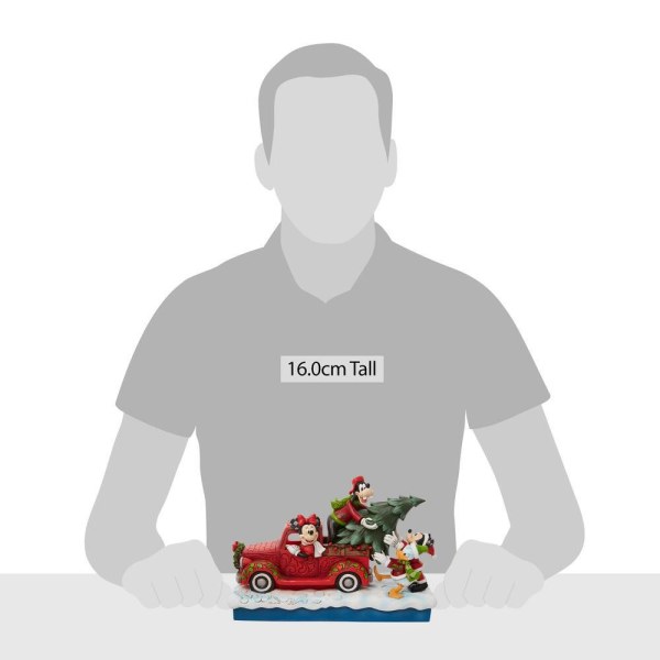 MICKEY AND FRIENDS LOAD THE CHRISTMAS TREE INTO A RED TRUCK - DISNEY TRADITIONS