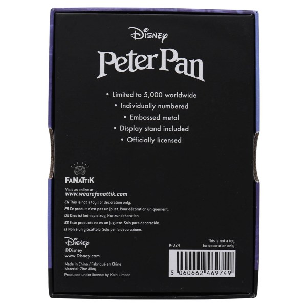 PETER PAN COLLECTIBLE INGOT - LIMITED EDITION