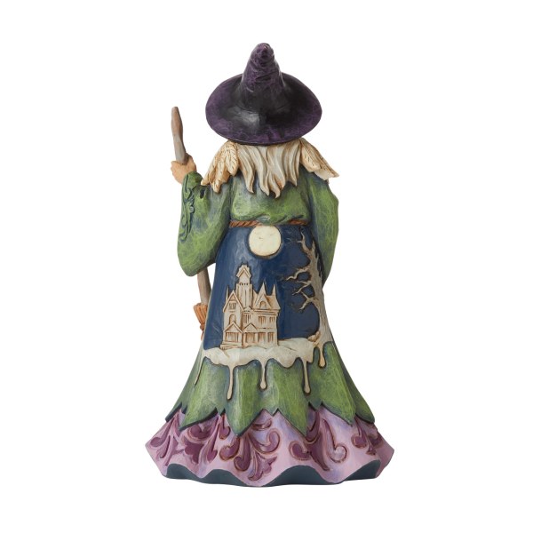 CAT WITCH AND HAUNTED SCENE - JIM SHORE HEARTWOOD CREEK