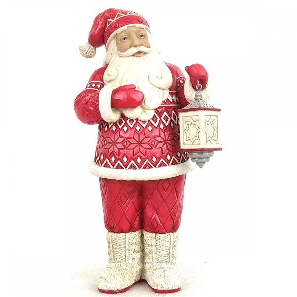 NORDIC SANTA WITH LANTERN - JIM SHORE HEARTWOOD CREEK