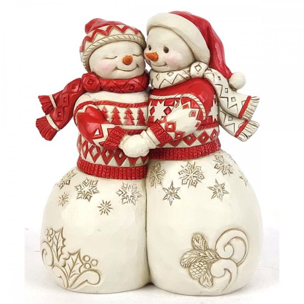 NORDIC SNOWMAN COUPLE - JIM SHORE HEARTWOOD CREEK