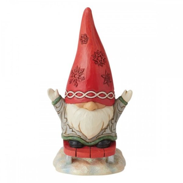 GNOME ON HIS SLED - JIM SHORE HEARTWOOD CREEK