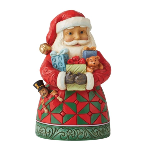SANTA CLAUS WITH ARMS LOADED WITH GIFTS - JIM SHORE HEARTWOOD CREEK