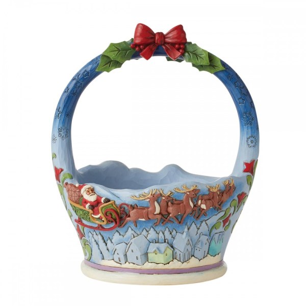 CHRISTMAS BASKET - JIM SHORE HEARTWOOD CREEK