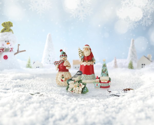 WONDERLAND GNOME AND SNOWMAN - JIM SHORE HEARTWOOD CREEK