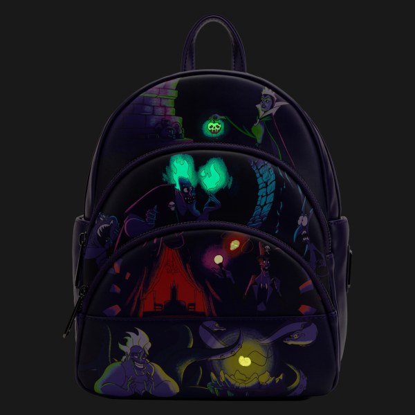 VILLAINS MINI BACKPACK ( GLOW IN THE DARK ) - DISNEY LOUNGEFLY