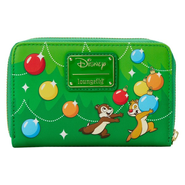 CHRISTMAS WREATH CHIP & DALE WALLET - DISNEY LOUNGEFLY