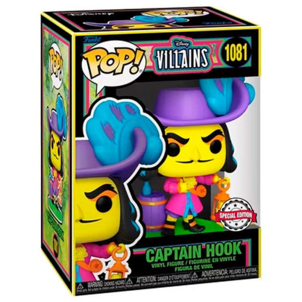FUNKO POP! 1081 - CAPTAIN HOOK BLACK LIGHT - PETER PAN - SPECIAL EDITION