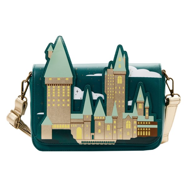 GOLDEN HOGWARTS CROSSBODY BAG - HARRY POTTER LOUNGEFLY