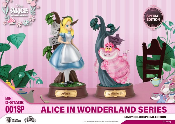 PACK 2 FIGURINES ALICE IN WONDERLAND CANDY COLOR SPECIAL EDITION - MINI DISNEY D-STAGE